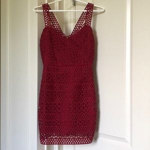 SAYLOR dress Red / burgundy mini dress